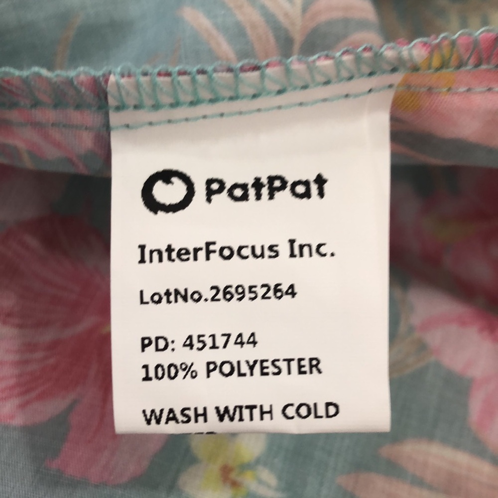 NWT PatPat Midi Turquoise Hawaiian Floral Flutter Sleeve Tank Dress Size L - Picture 5 of 8